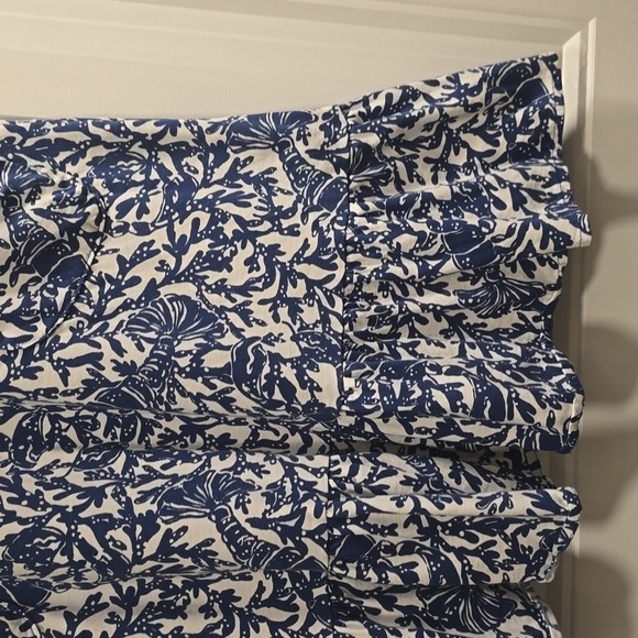 LILLY PULITZER Kristin Flounce Dress In Blue Oyster Bay - Picture 7 of 9